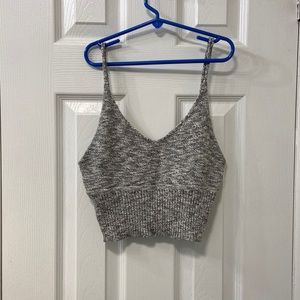 black & white knit top cami